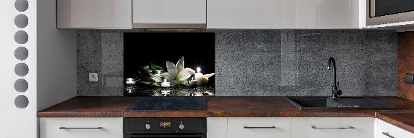 Kitchen splashback White lily