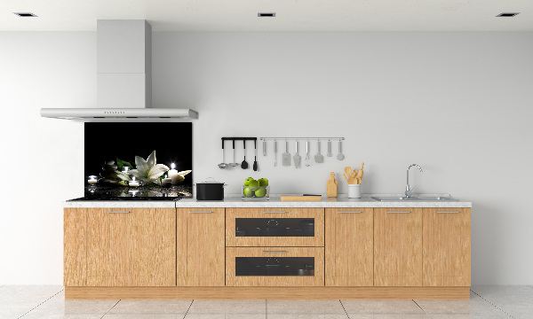 Kitchen splashback White lily