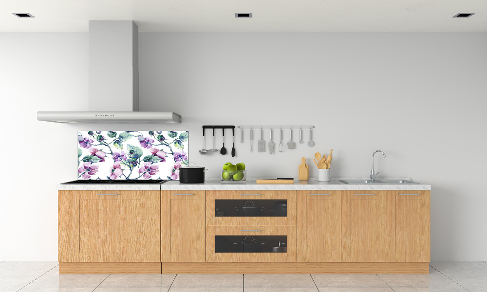 Cooker splashback Blackberry flowers