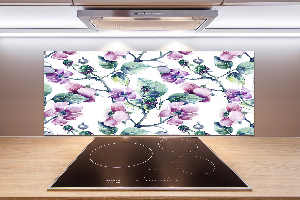 Cooker splashback Blackberry flowers