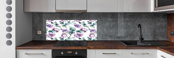 Cooker splashback Blackberry flowers