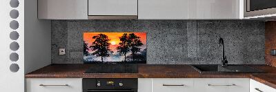 Kitchen splashback panel Sunset forest