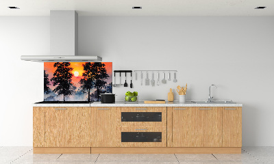 Kitchen splashback panel Sunset forest