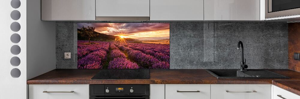 Kitchen splashback Lavender field