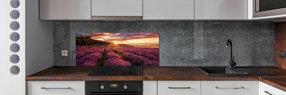 Kitchen splashback Lavender field