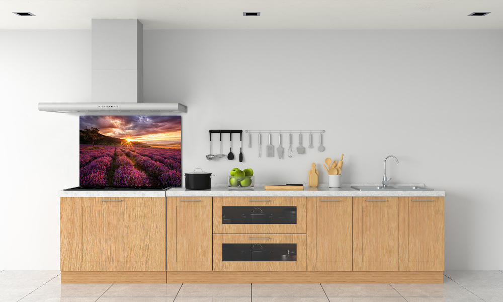 Kitchen splashback Lavender field