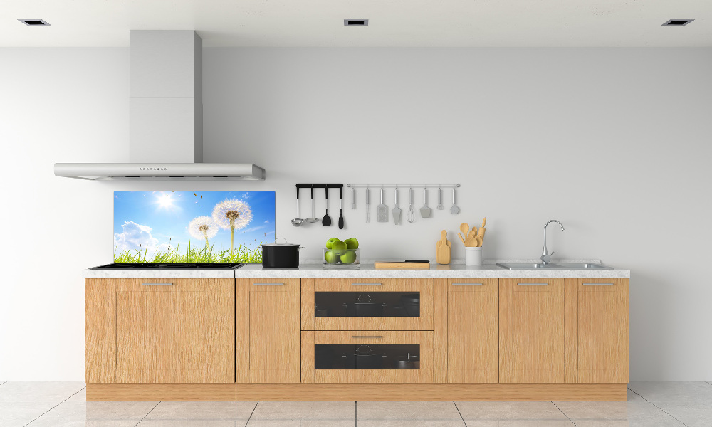 Kitchen wall panels dandelions