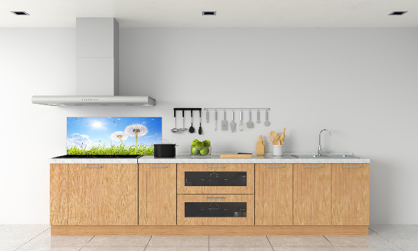 Kitchen wall panels dandelions