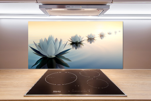 Kitchen splashback Lotos flowers