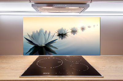 Kitchen splashback Lotos flowers