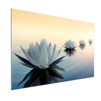 Kitchen splashback Lotos flowers