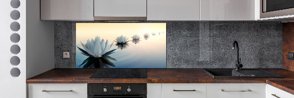 Kitchen splashback Lotos flowers