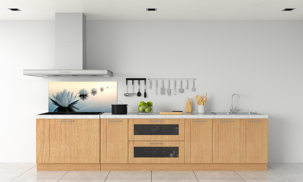 Kitchen splashback Lotos flowers