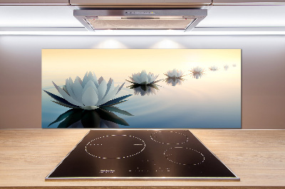 Kitchen splashback Lotos flowers