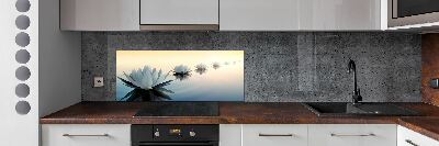 Kitchen splashback Lotos flowers