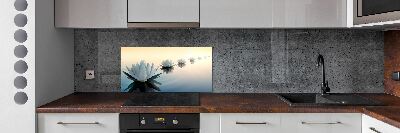 Kitchen splashback Lotos flowers