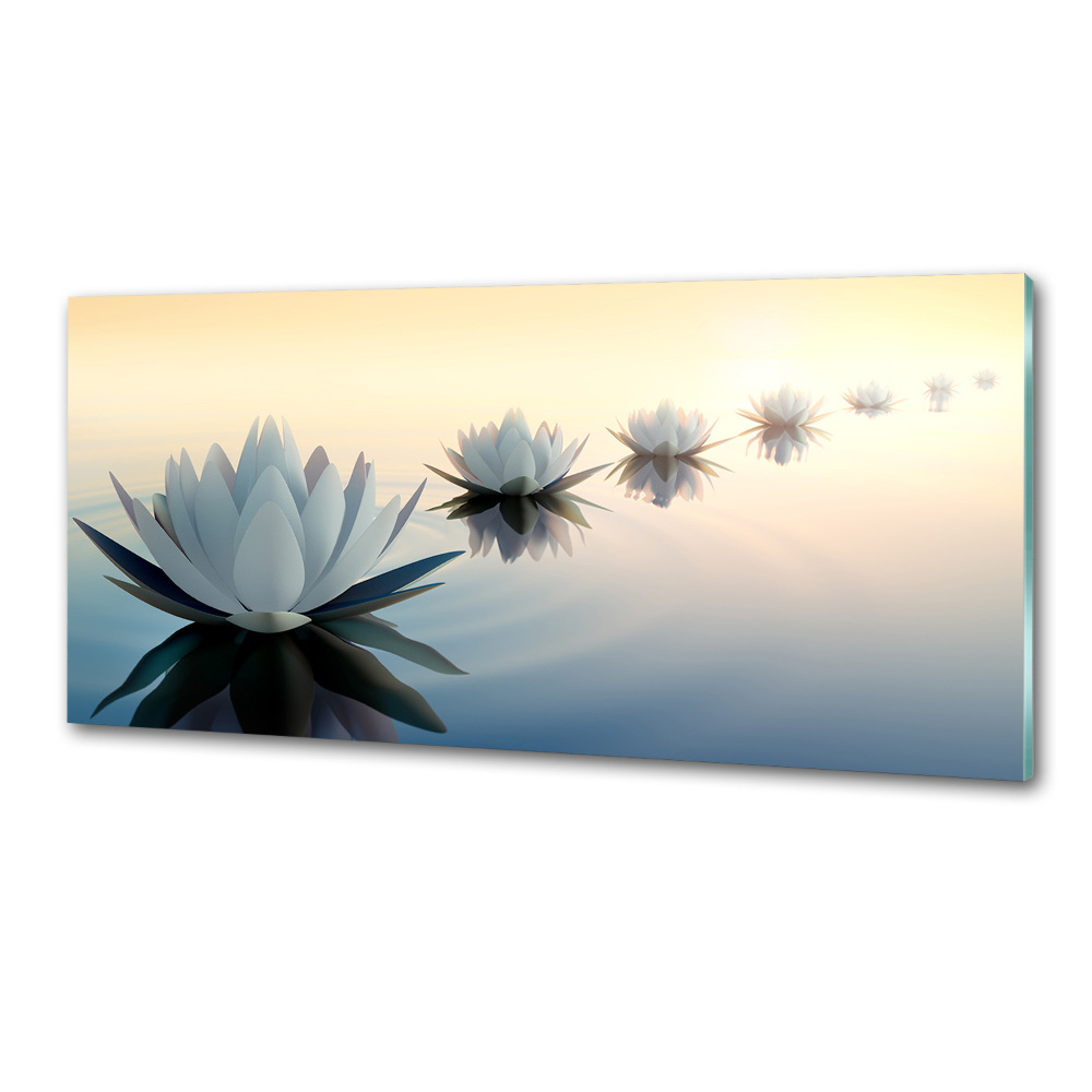 Kitchen splashback Lotos flowers