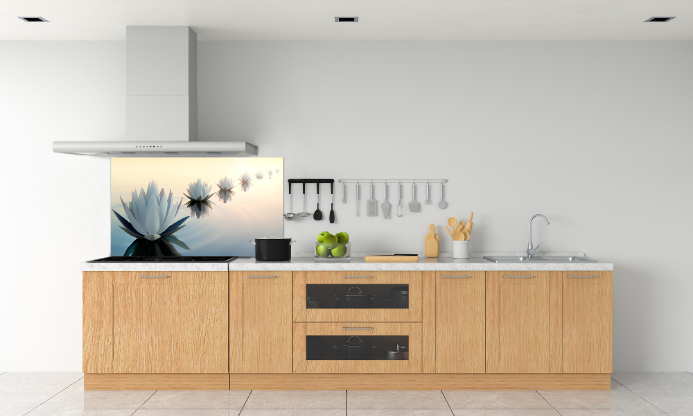 Kitchen splashback Lotos flowers