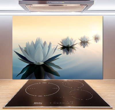 Kitchen splashback Lotos flowers