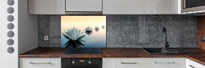 Kitchen splashback Lotos flowers