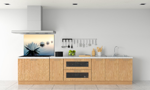 Kitchen splashback Lotos flowers