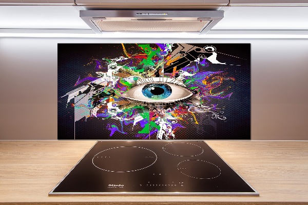 Cooker splashback Abstract eye