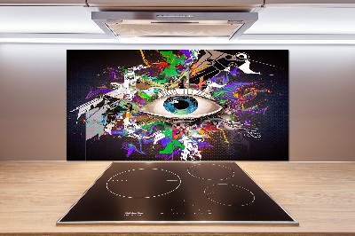 Cooker splashback Abstract eye