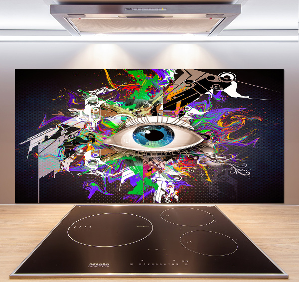 Cooker splashback Abstract eye