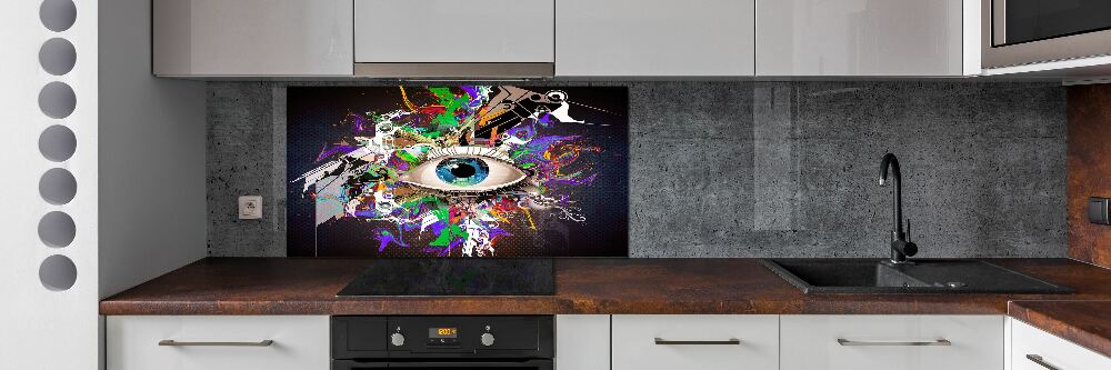 Cooker splashback Abstract eye