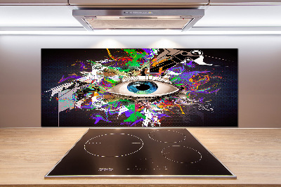 Cooker splashback Abstract eye