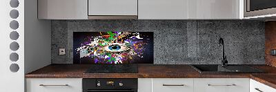 Cooker splashback Abstract eye