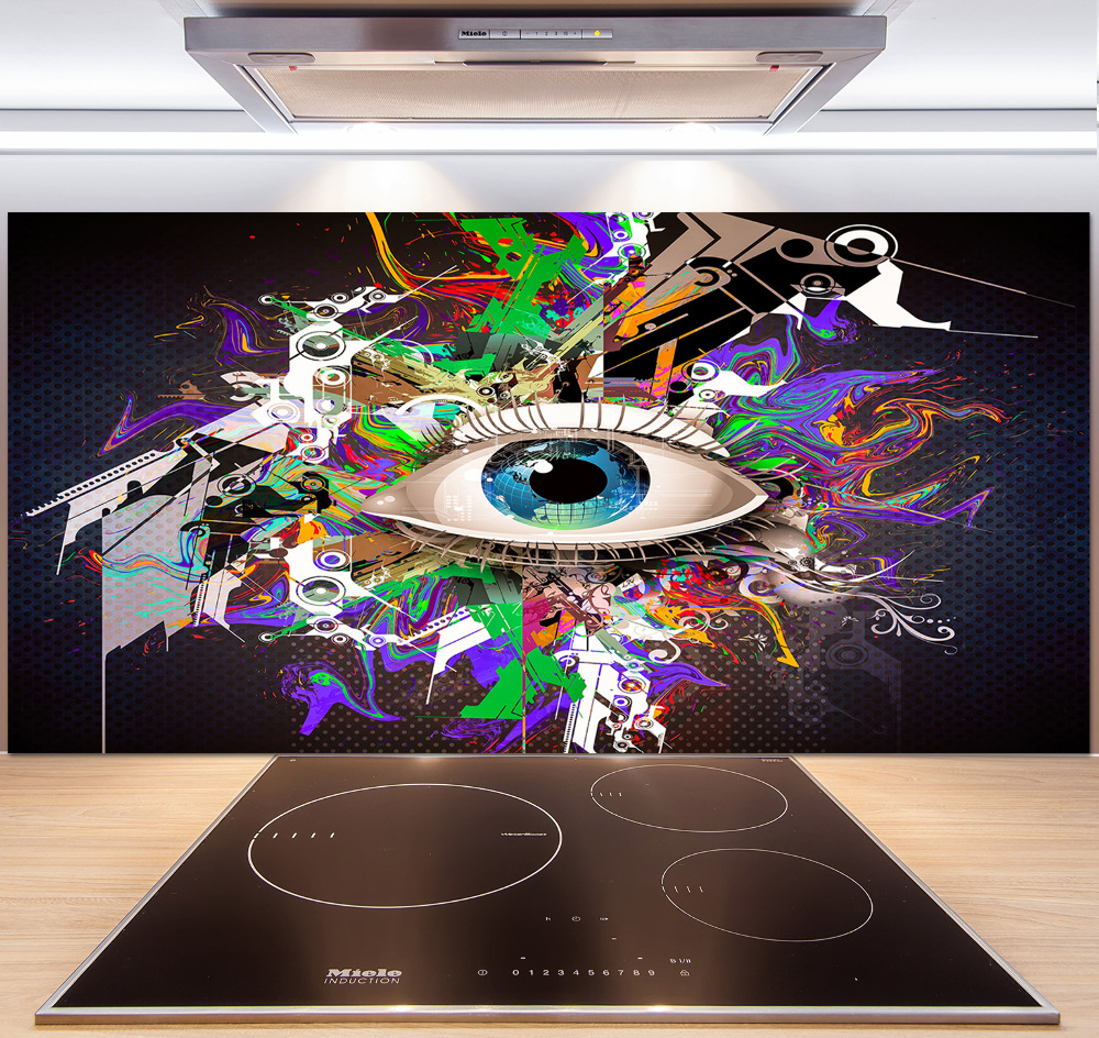 Cooker splashback Abstract eye