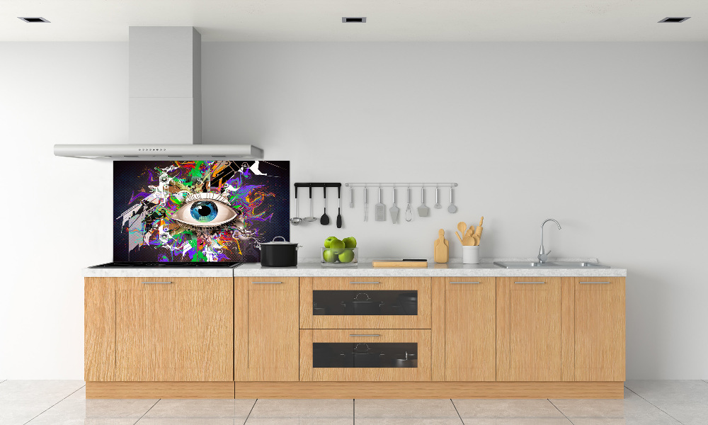 Cooker splashback Abstract eye