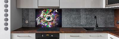 Cooker splashback Abstract eye