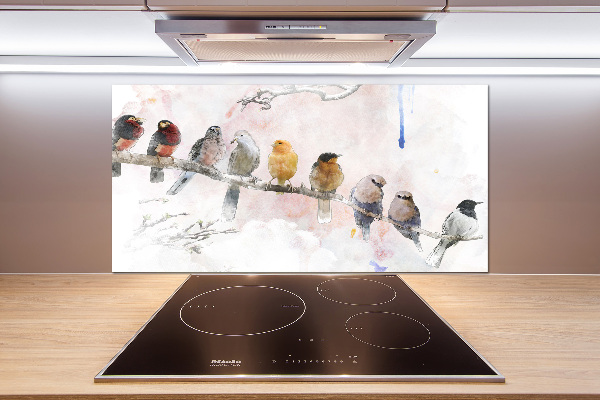 Cooker splashback Birds on the branch