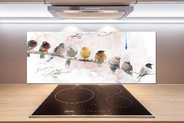 Cooker splashback Birds on the branch