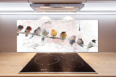 Cooker splashback Birds on the branch