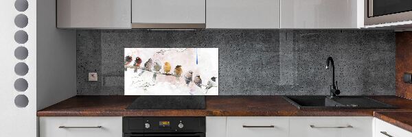 Cooker splashback Birds on the branch