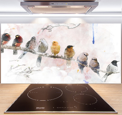 Cooker splashback Birds on the branch