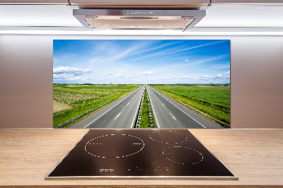 Glass splashback highway