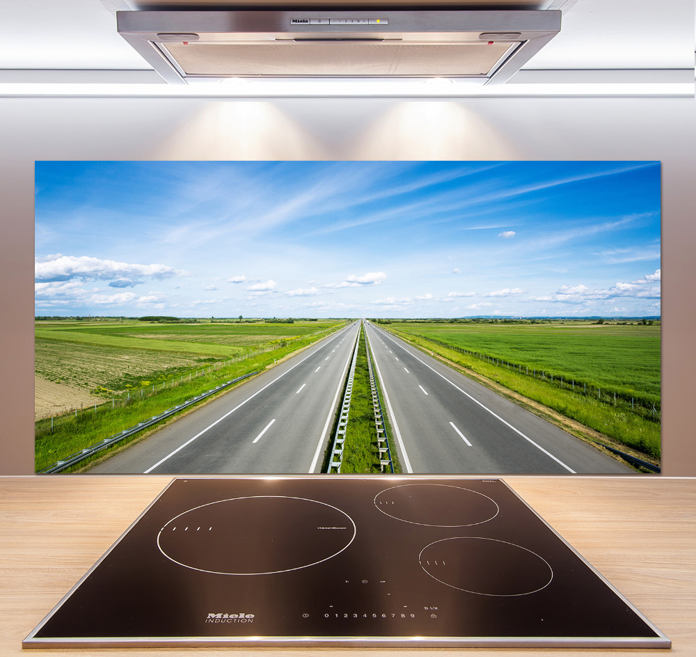 Glass splashback highway