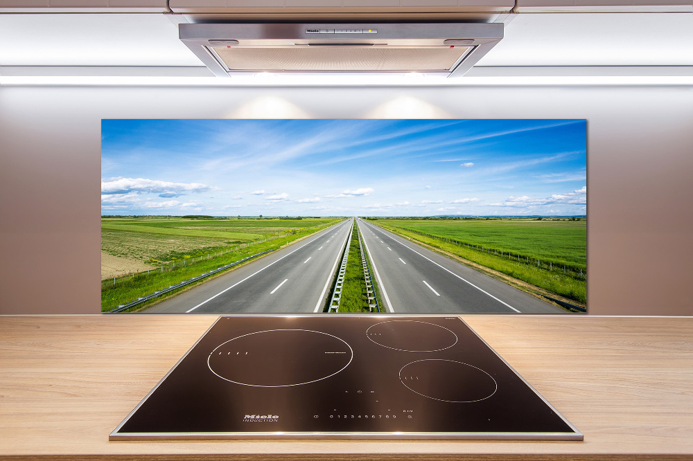 Glass splashback highway