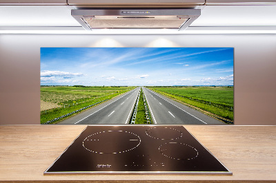 Glass splashback highway