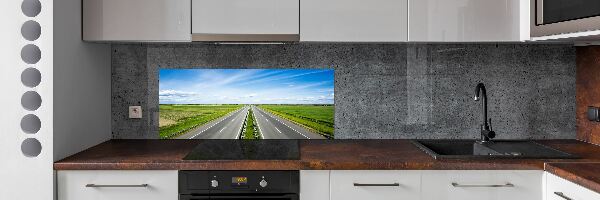 Glass splashback highway