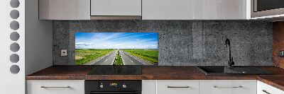 Glass splashback highway