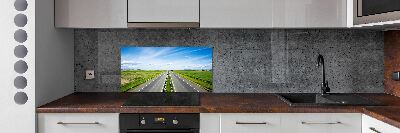 Glass splashback highway