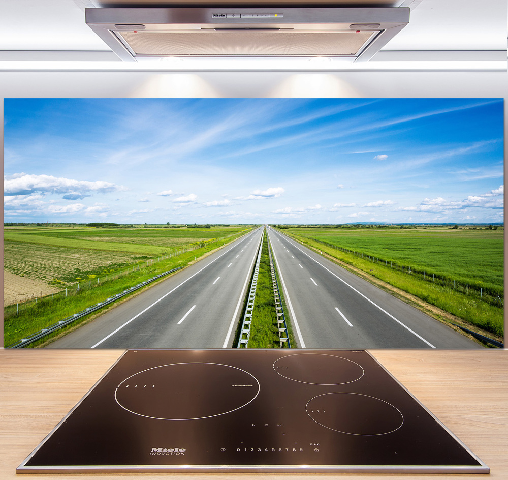 Glass splashback highway