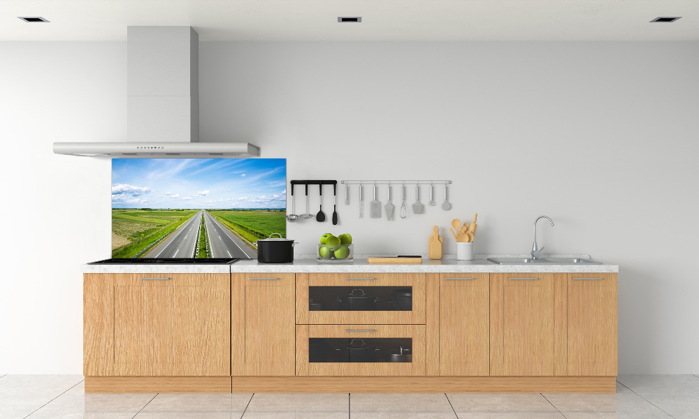 Glass splashback highway