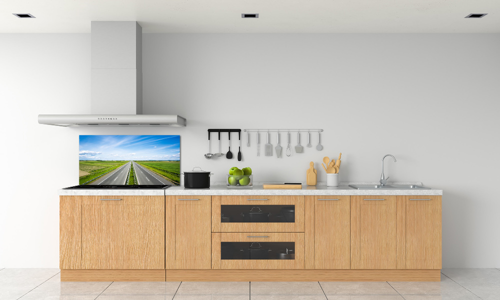 Glass splashback highway