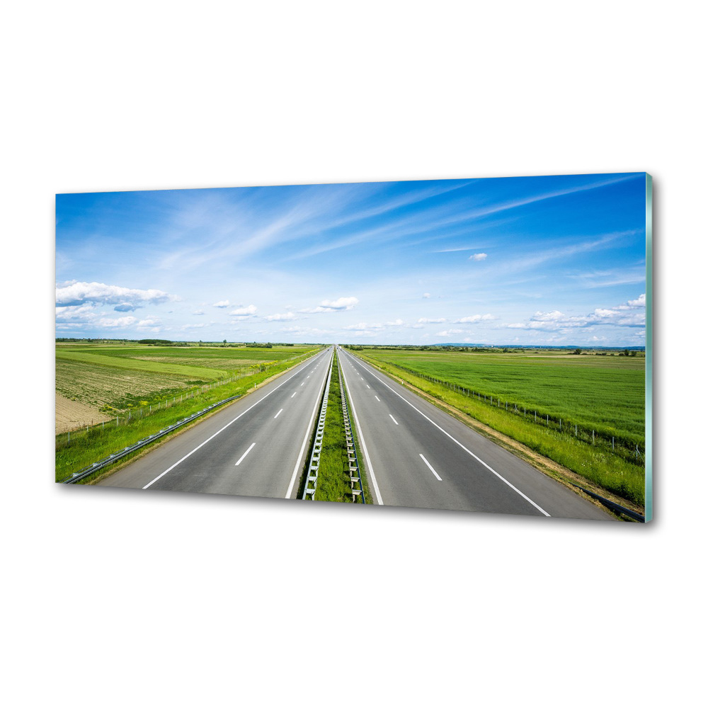 Glass splashback highway